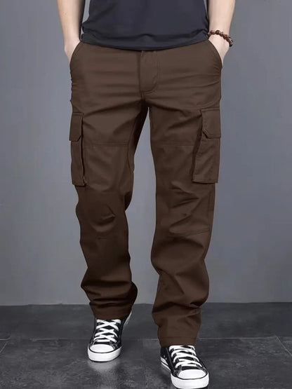 Fabripple Men’s Brown Utility Cargo Pants