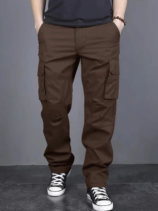 Fabripple Men’s Brown Utility Cargo Pants