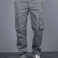 Fabripple Men’s Light Grey Utility Cargo Pants