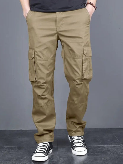 Fabripple Men’s Khaki Utility Cargo Pants