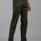 Men’s Green Relaxed Fit Drawstring Trousers