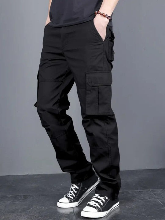 Fabripple Men’s Black Utility Cargo Pants