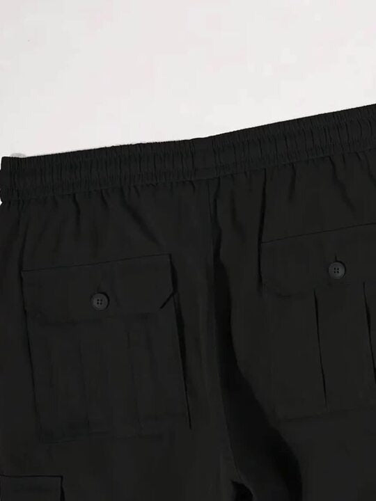 Fabripple Men’s Black Utility Cargo Pants