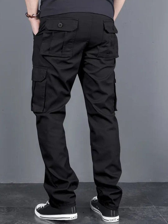 Fabripple Men’s Black Utility Cargo Pants