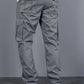 Fabripple Men’s Grey Utility Cargo Pants
