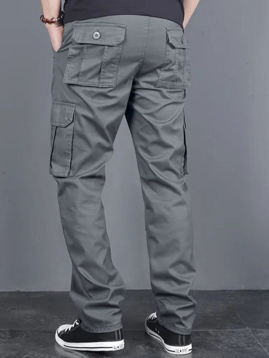 Fabripple Men’s Grey Utility Cargo Pants