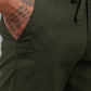 Men’s Green Relaxed Fit Drawstring Trousers