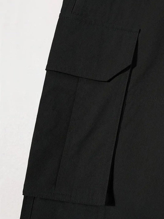 Fabripple Men’s Black Utility Cargo Pants