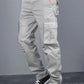 Fabripple Men’s Light Grey Utility Cargo Pants