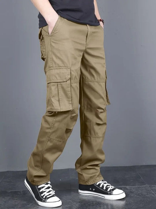 Fabripple Men’s Khaki Utility Cargo Pants