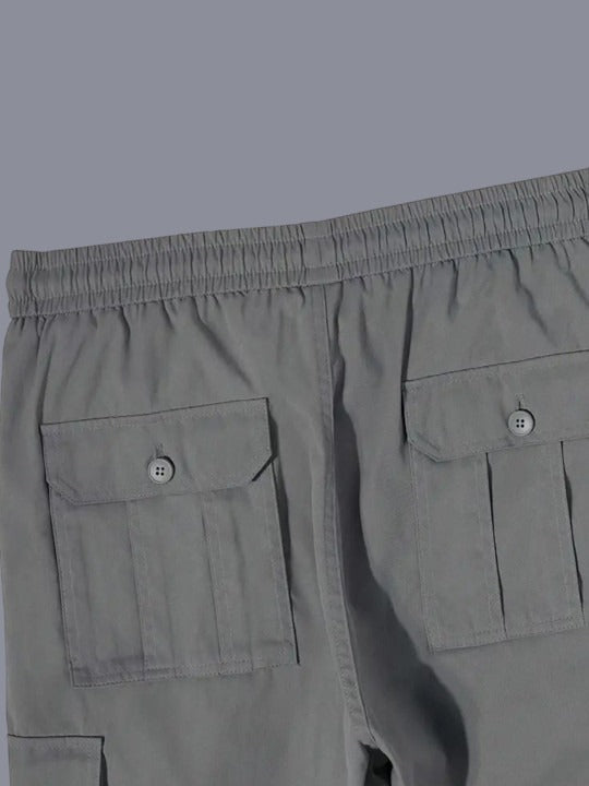 Fabripple Men’s Grey Utility Cargo Pants
