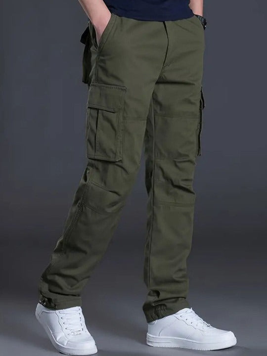Fabripple Men’s Olive Green Utility Cargo Pants