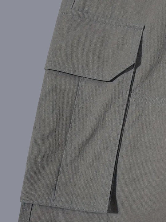 Fabripple Men’s Grey Utility Cargo Pants