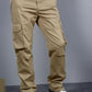 Fabripple Men’s Khaki Utility Cargo Pants