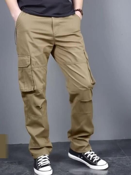 Fabripple Men’s Khaki Utility Cargo Pants