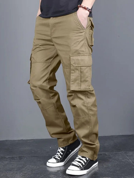 Fabripple Men’s Khaki Utility Cargo Pants