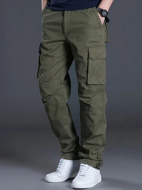 Fabripple Men’s Olive Green Utility Cargo Pants