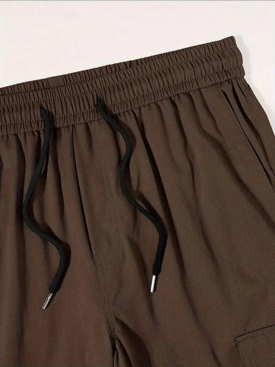 Fabripple Men’s Brown Utility Cargo Pants