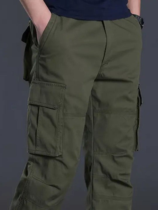 Fabripple Men’s Olive Green Utility Cargo Pants