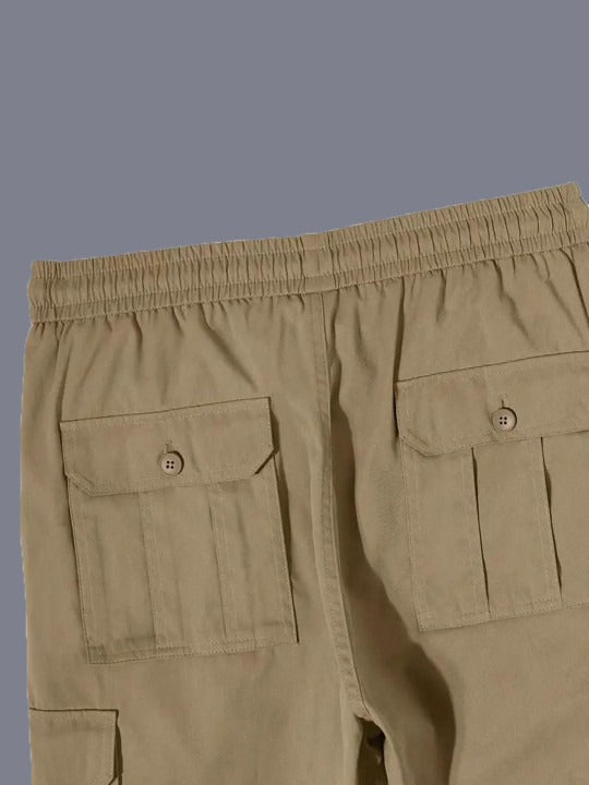 Fabripple Men’s Khaki Utility Cargo Pants