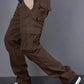 Fabripple Men’s Brown Utility Cargo Pants