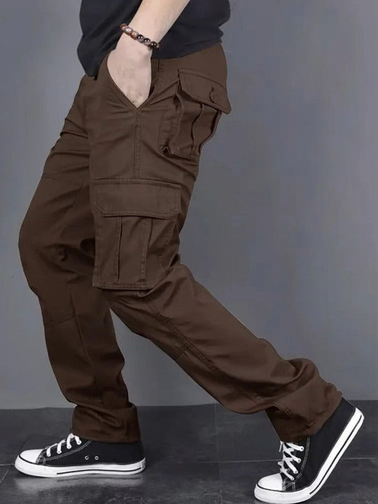 Fabripple Men’s Brown Utility Cargo Pants