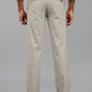 Men’s Cream Relaxed Fit Drawstring Trousers