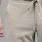 Men’s Cream Relaxed Fit Drawstring Trousers