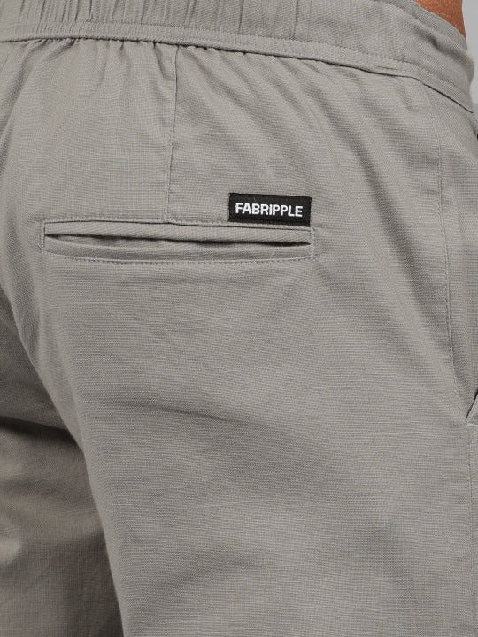 Men’s Grey Relaxed Fit Drawstring Trousers