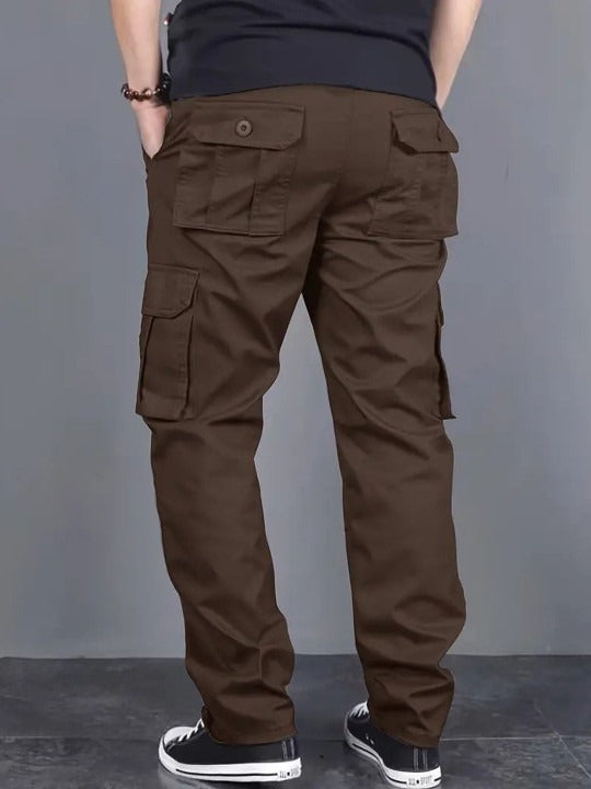 Fabripple Men’s Brown Utility Cargo Pants