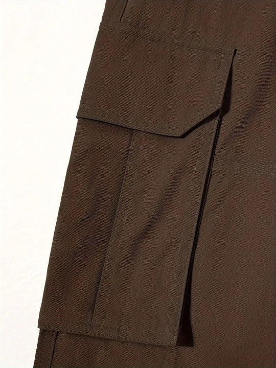 Fabripple Men’s Brown Utility Cargo Pants