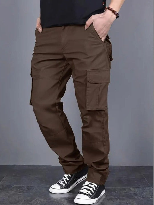 Fabripple Men’s Brown Utility Cargo Pants