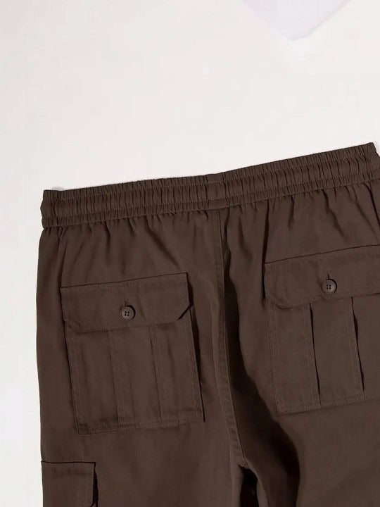 Fabripple Men’s Brown Utility Cargo Pants