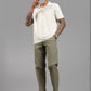 Men’s Olive Green Relaxed Fit Drawstring Trousers