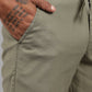 Men’s Olive Green Relaxed Fit Drawstring Trousers