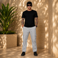 Men’s Light Grey Cargo Pants – Modern Relaxed Fit Utility Trousers