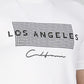 Men’s White Los Angeles Printed Textured T-Shirt