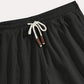 Men’s Black Textured Casual Shorts – Premium Waffle Knit Summer Shorts