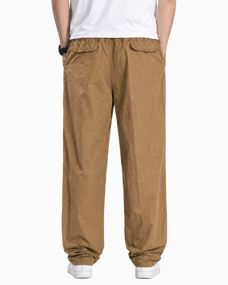 Fabripple Men's Khaki Casual Trousers