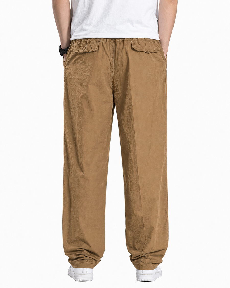 Fabripple Men's Khaki Casual Trousers