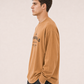 Men's Khaki Printed Oversized Full Sleeve T-Shirt