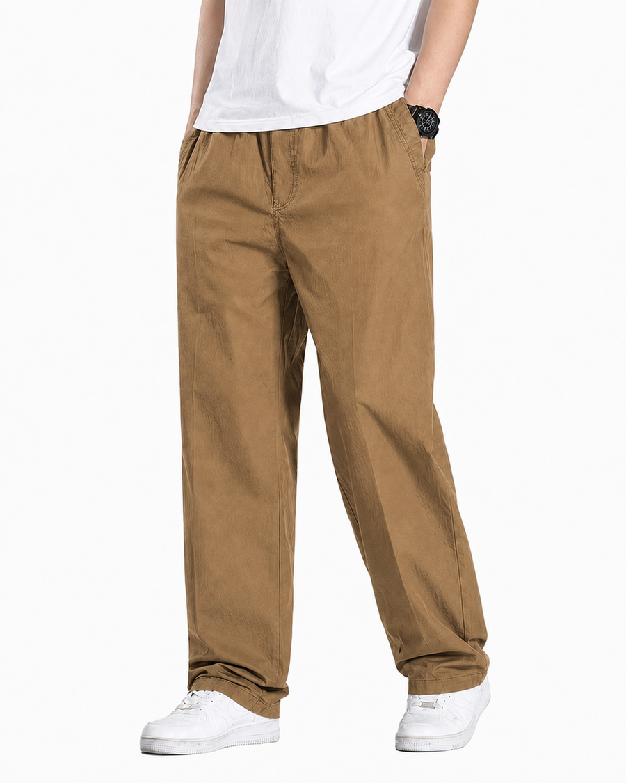 Fabripple Men's Khaki Casual Trousers