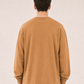 Men's Khaki Printed Oversized Full Sleeve T-Shirt