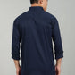 Navy Blue Utility Casual Shirt for Men | Premium Full Sleeve Shirt