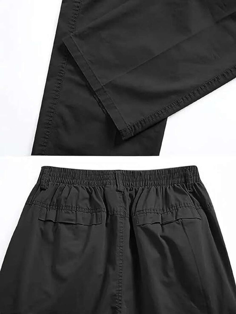 Fabripple Men’s Black Utility Cargo Pants