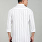Men’s White Vertical Striped Casual Shirt – Premium Full Sleeve Stripe Shirt