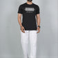 Men’s Black Los Angeles Printed Textured T-Shirt