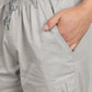Men’s Light Grey Utility Capri Shorts – Relaxed Fit Casual Below Knee Shorts