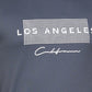 Men’s Grey Los Angeles Printed Textured T-Shirt