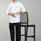 Men’s White Vertical Striped Casual Shirt – Premium Full Sleeve Stripe Shirt